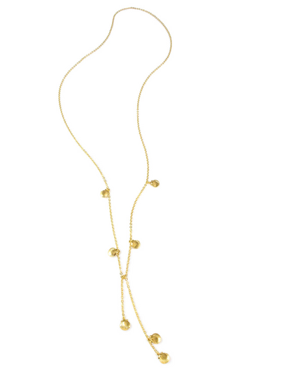 Gold seashell wrap necklace