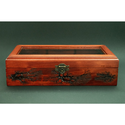 Watch Box Organizer with Glass Display Top 6 Slot Watch Case, Gifts for Men
