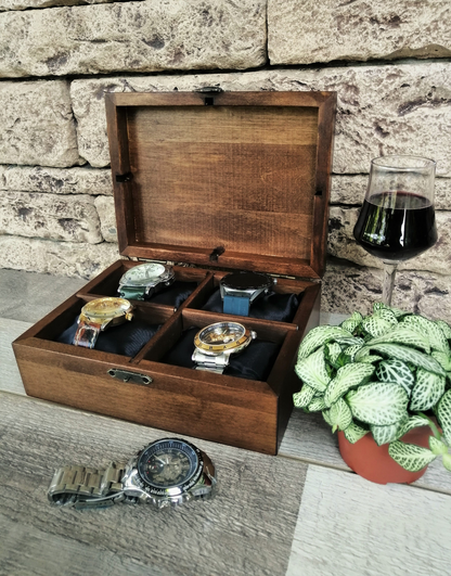 Watch Box for Men,  Personalized Watch Case, Birthday Gift for Husband