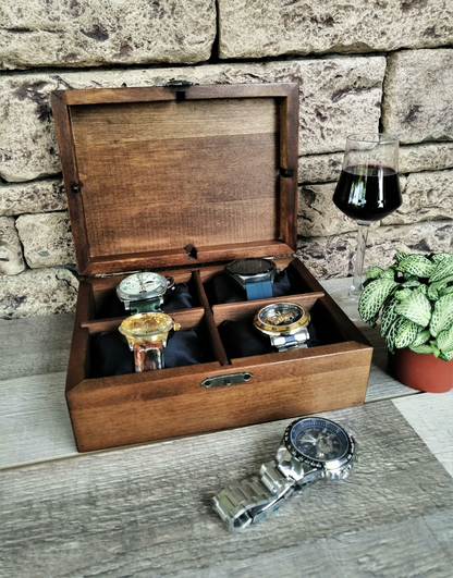 Watch Box for Men,  Personalized Watch Case, Birthday Gift for Husband