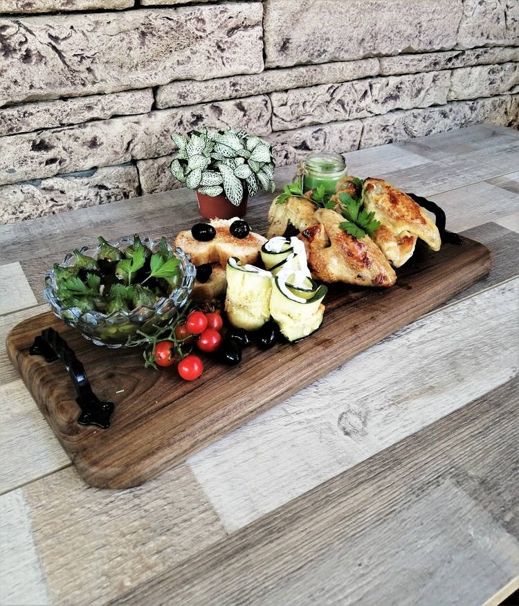 a tray of food on a table