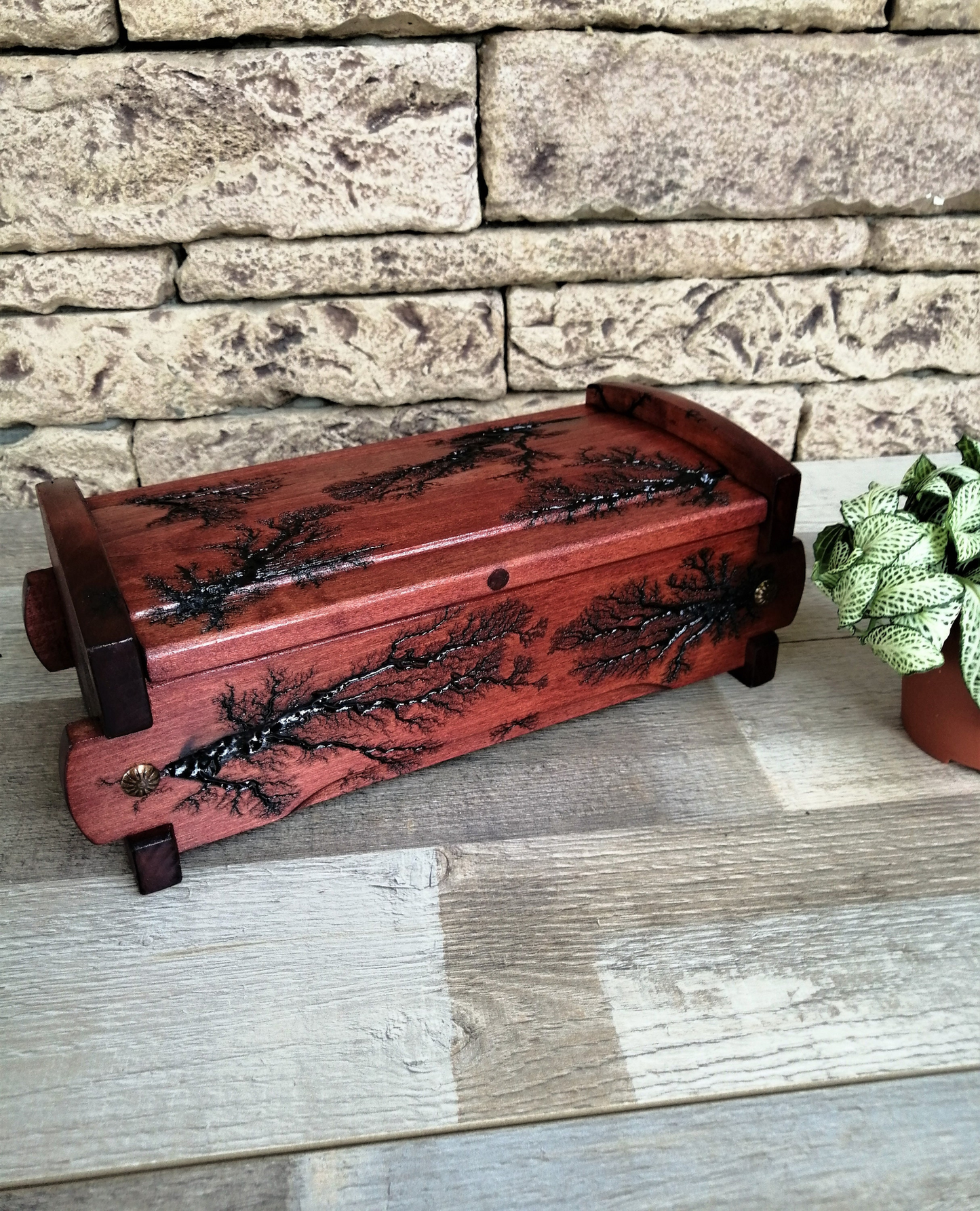 Wood Watch Box Organizer, Personalized Watch Storage 4 Slots, Watch Box Gift for Dad