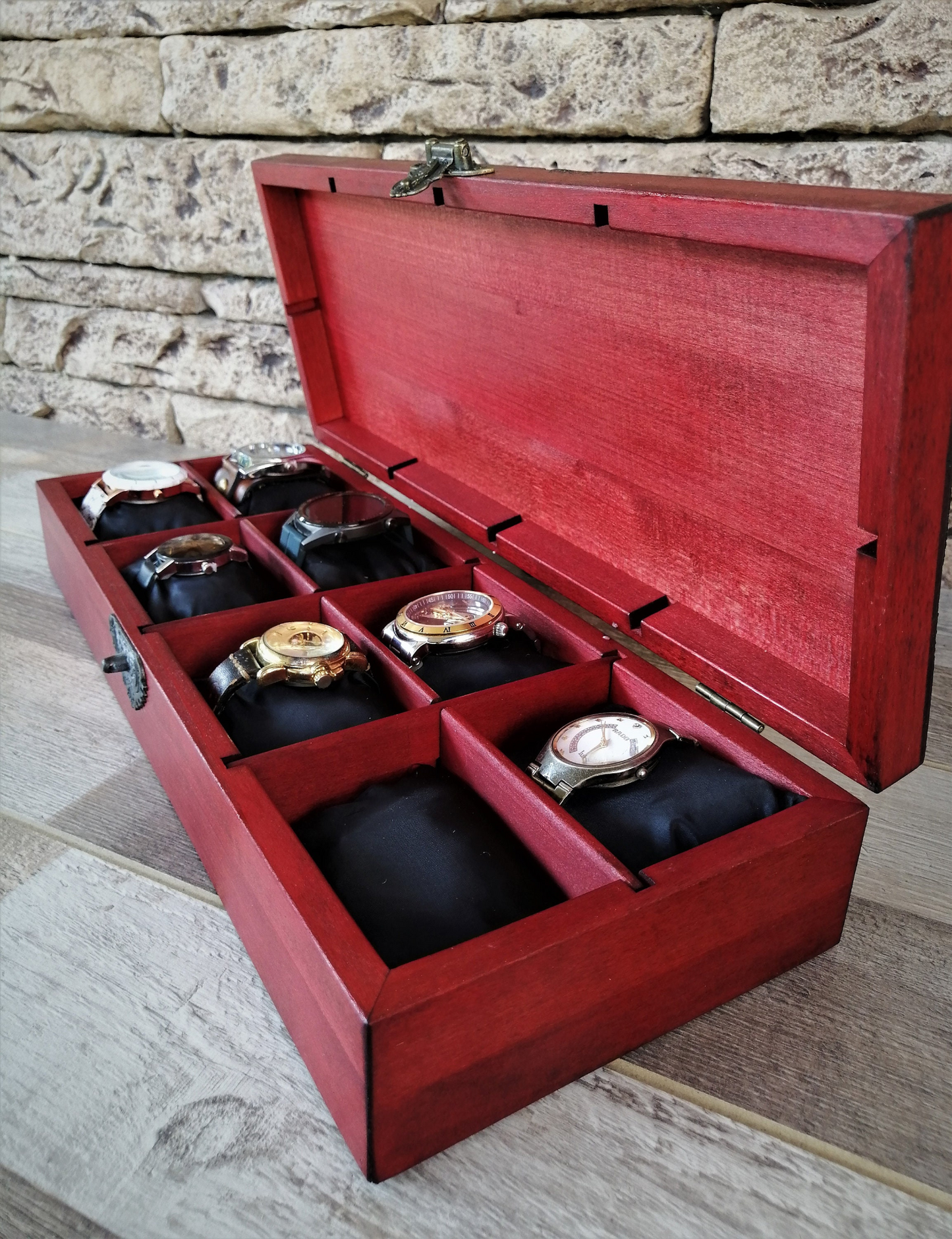 Watch Box for Men, Personalized Large Watch Box, Lichtenberg Wood Burning, Unique Gift for Dad