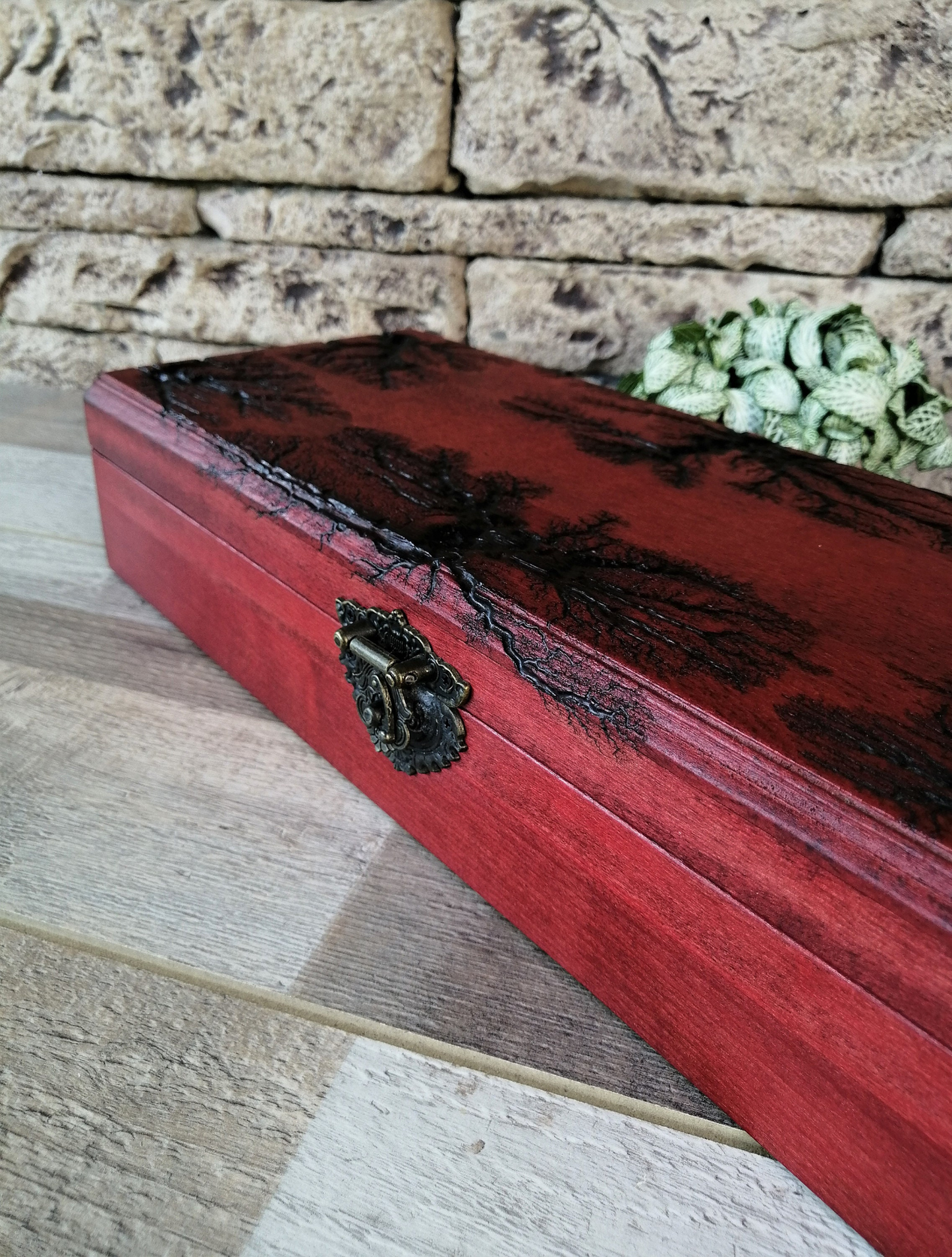 Watch Box for Men, Personalized Large Watch Box, Lichtenberg Wood Burning, Unique Gift for Dad