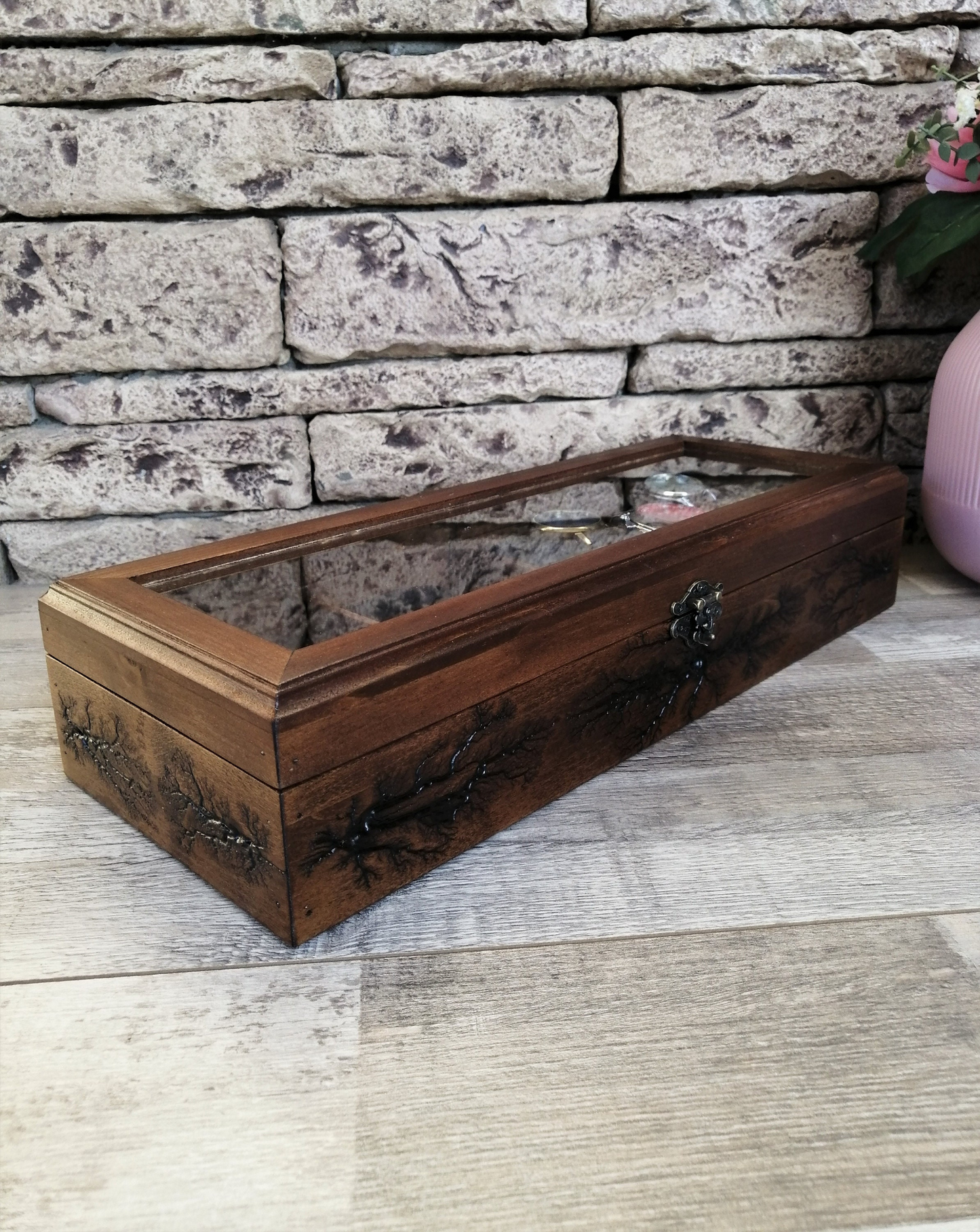 Watch Box for Men, Wood Watch Storage 8 Slots, Father's Day Gift for Dad
