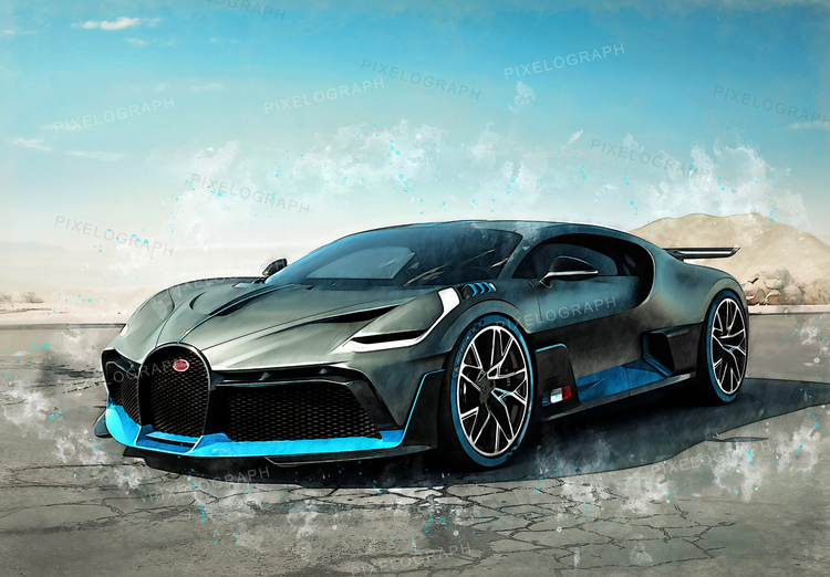 a sports car on a road