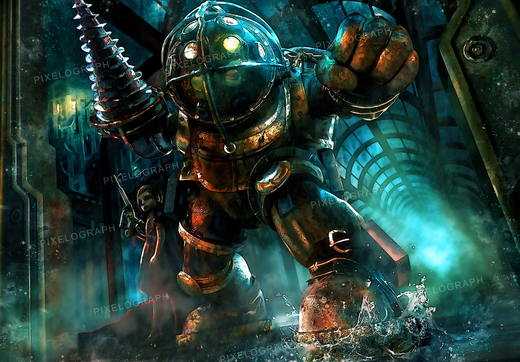 BioShock 2, Big Daddies digital print, Protectors digital, Mister Bubbles Painting, Little Sisters art, Metal Daddies paper print, BioShock