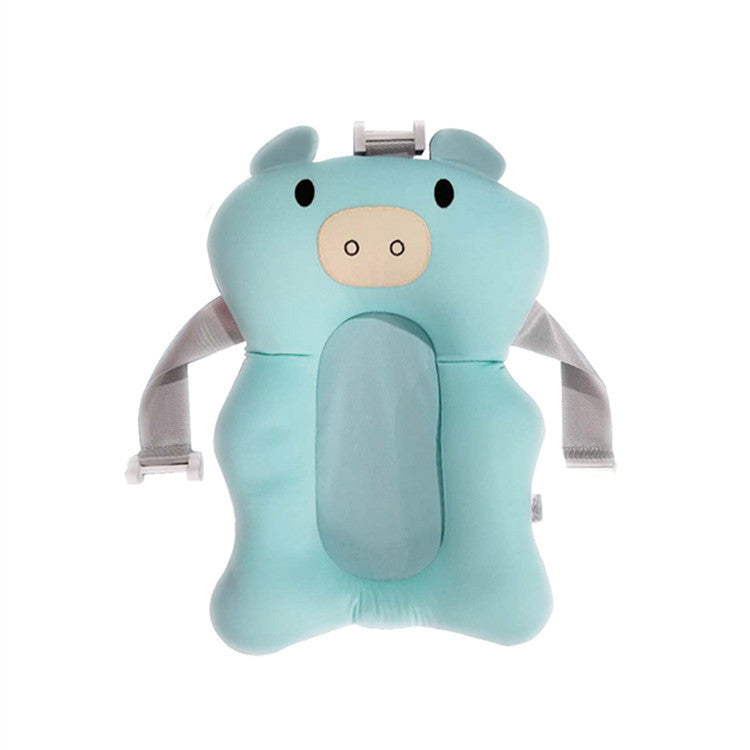a blue pig shaped pillow