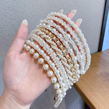 Slim Faux-Pearl Headband