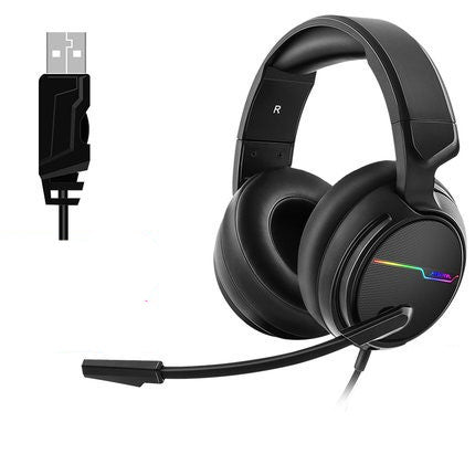a black headphones with a microphone
