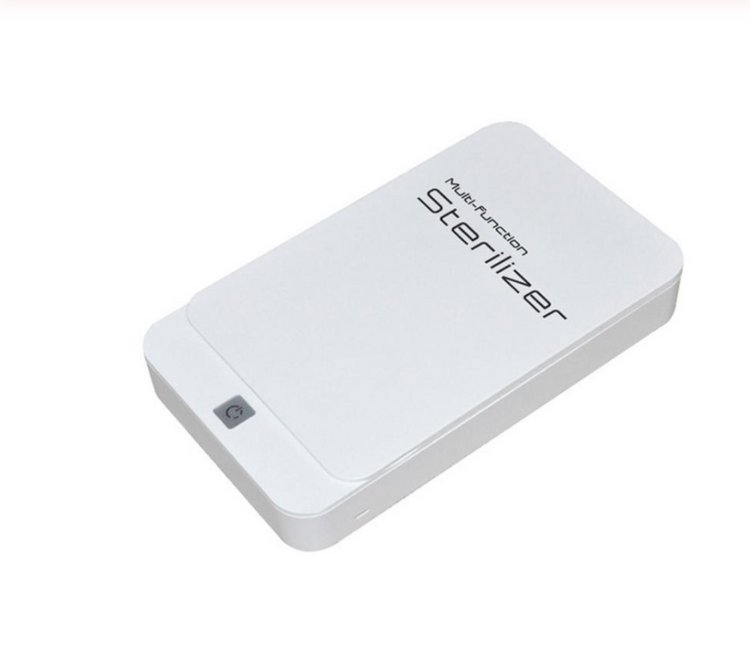 a white rectangular object with a button