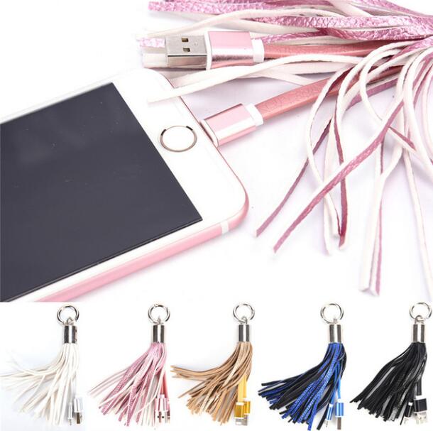 a cell phone with tassels