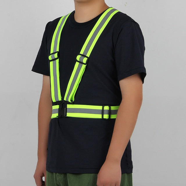 a man wearing a safety vest