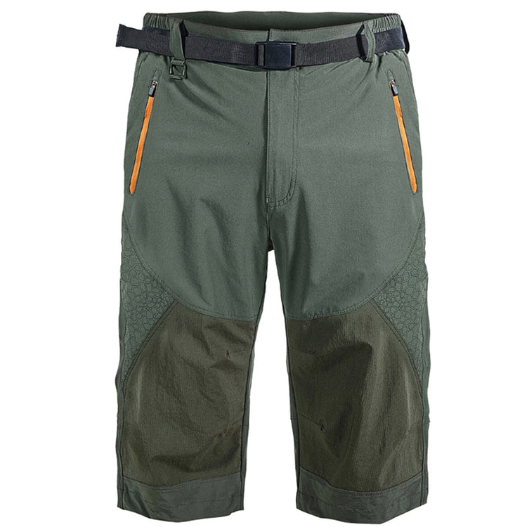 a pair of green shorts with a belt
