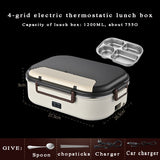 Plug-In Electric Lunch Box with Stainless Steel Compartment
