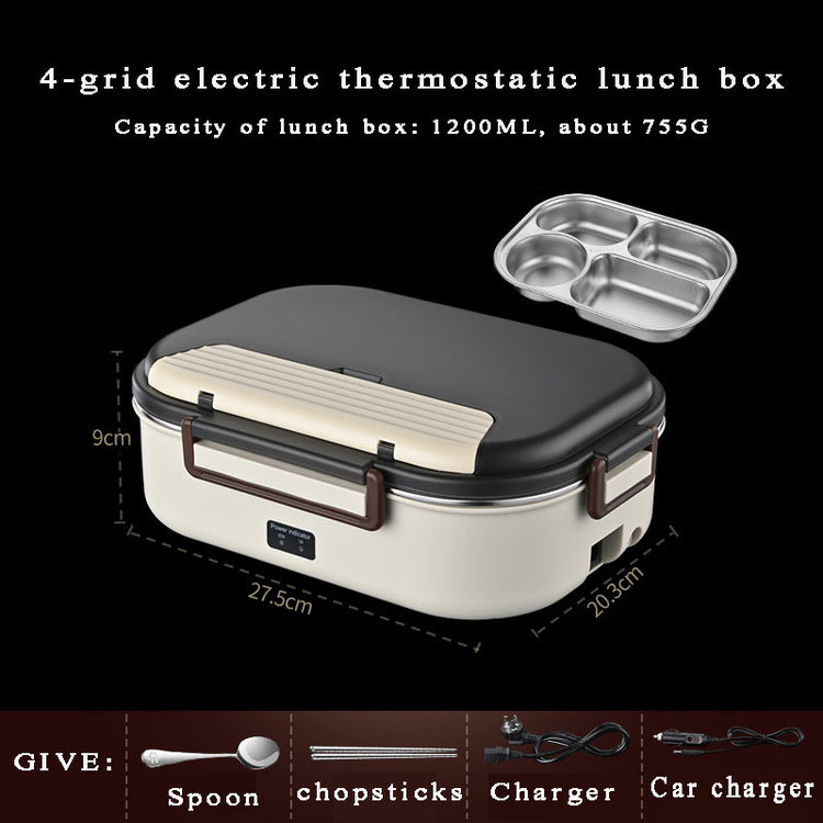 a white and black lunch box