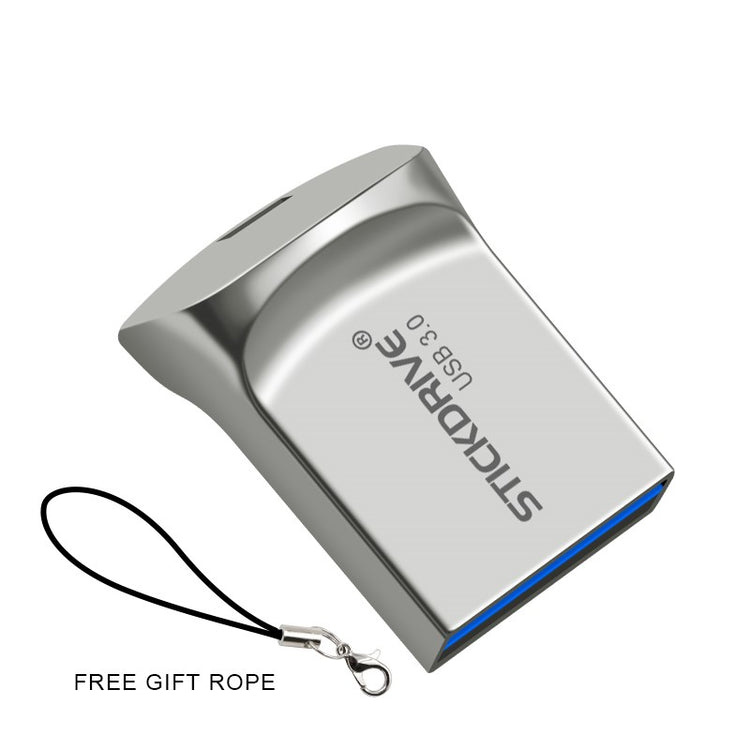 a silver usb flash drive