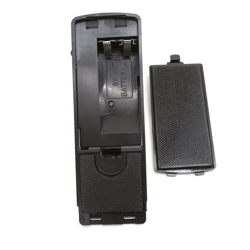 a black battery case with a lid
