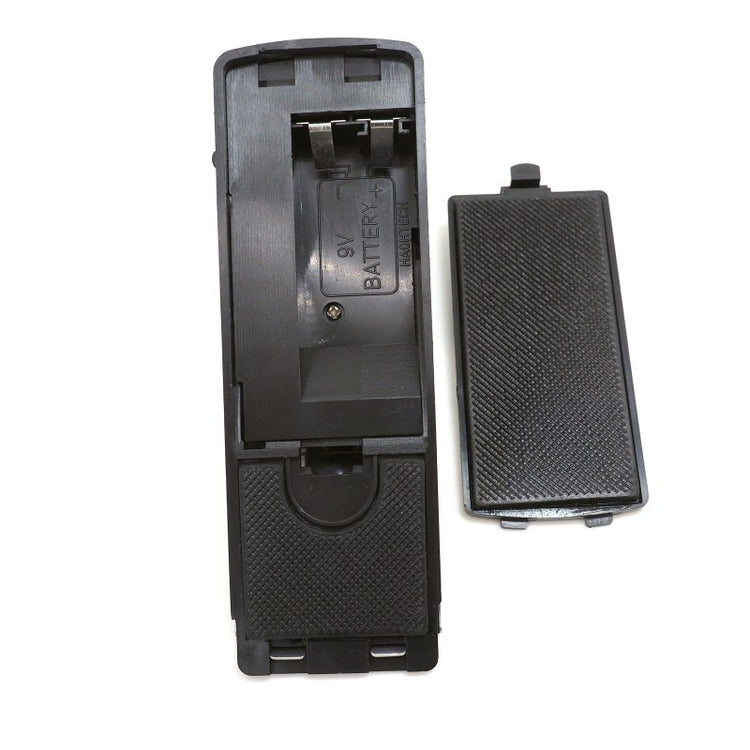 a black battery case with a lid