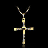 Rhinestone Cross Pendant Necklace