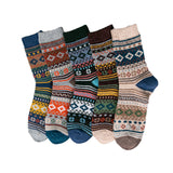 5-Pair Set of Thick Knit Crew Socks
