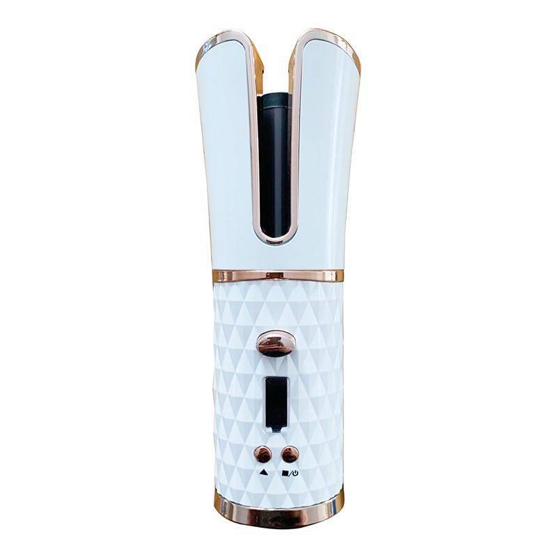 a white and gold hair straightener