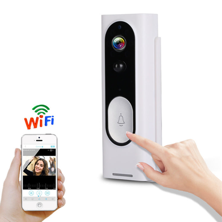 a hand holding a phone and a device