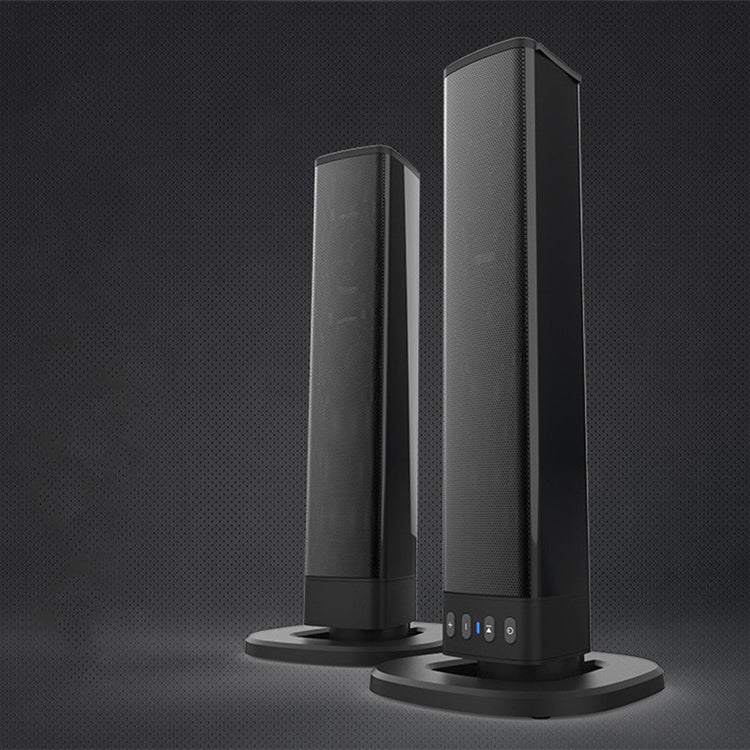 a pair of black speakers