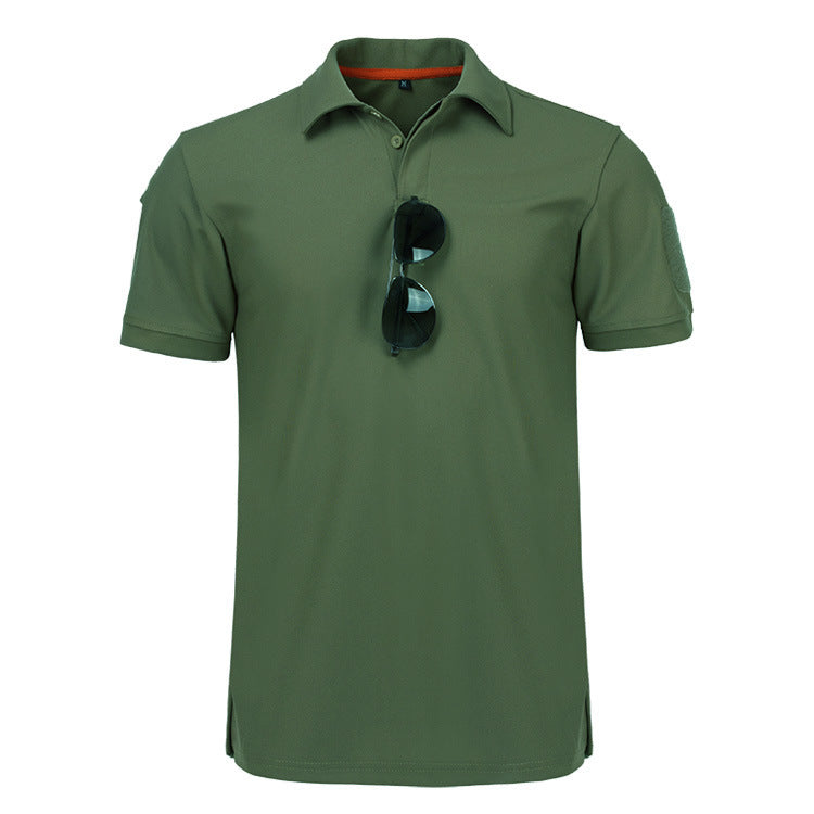 a green shirt with sunglasses on it