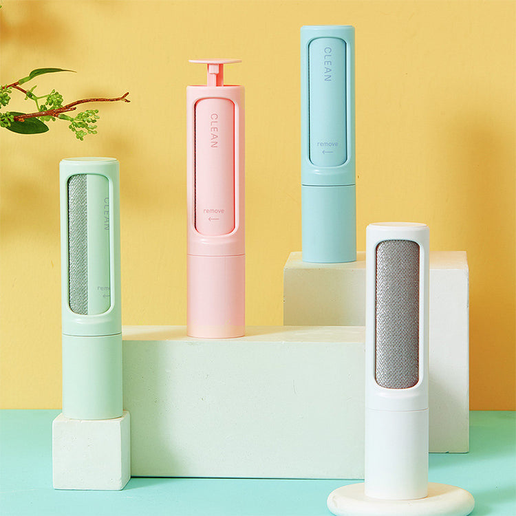 a group of small objects on a white block