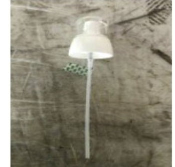 a white plastic tube with a white cap