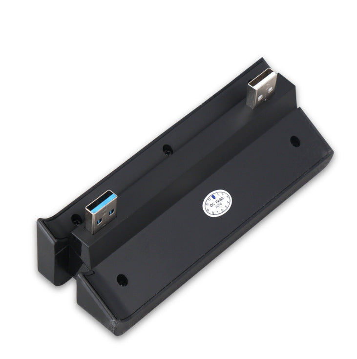 a black rectangular object with a white label