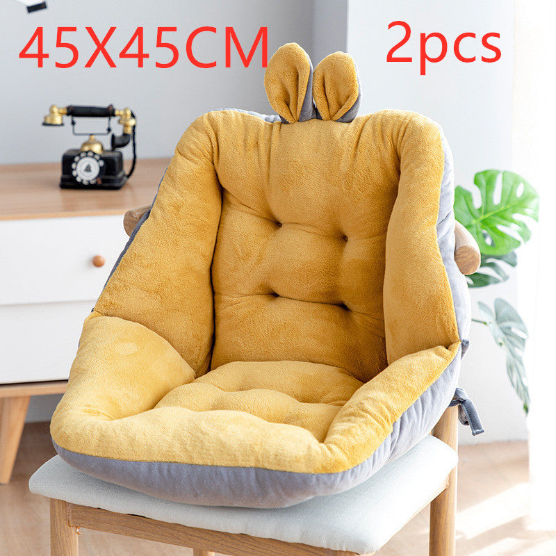 a chair with a cushion