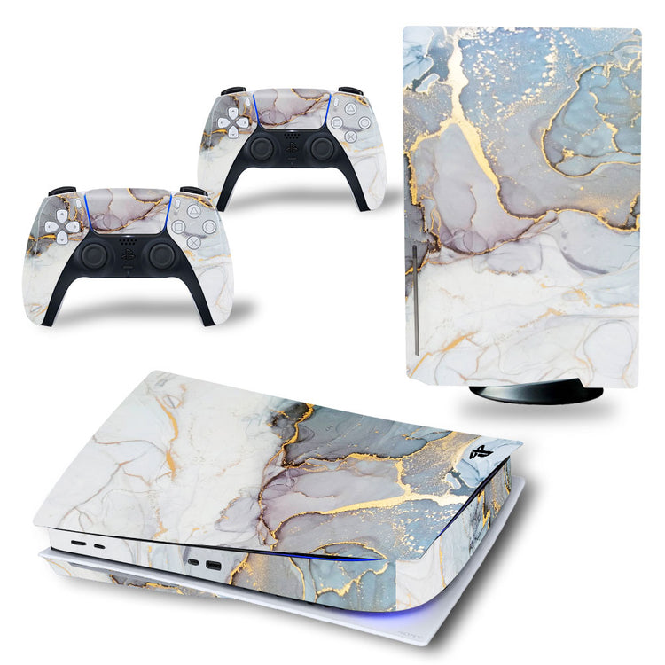 a video game console and controller
