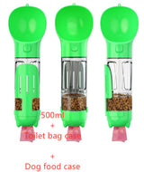 3-in-1 Portable Dog Water Bottle with Bowl and Waste Bag Storage