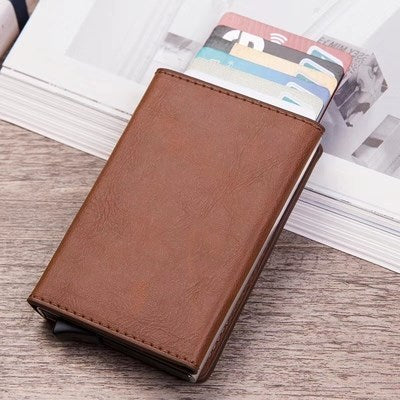Card bag RFID Security swipe card clip zipper zero wallet