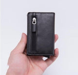 RFID-Blocking Zippered Card Wallet