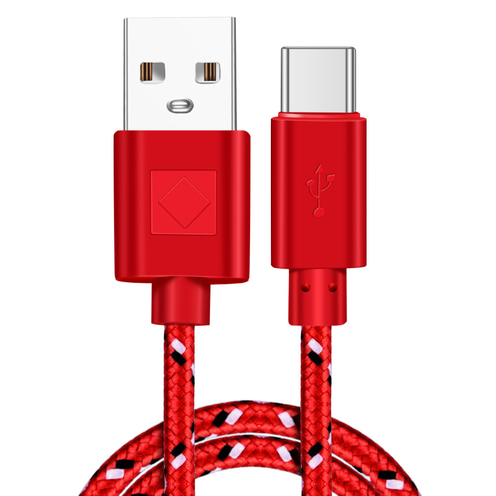Braided Nylon Usb Type-C Usb-C Data Cable For Fast Charging And Data Transmission