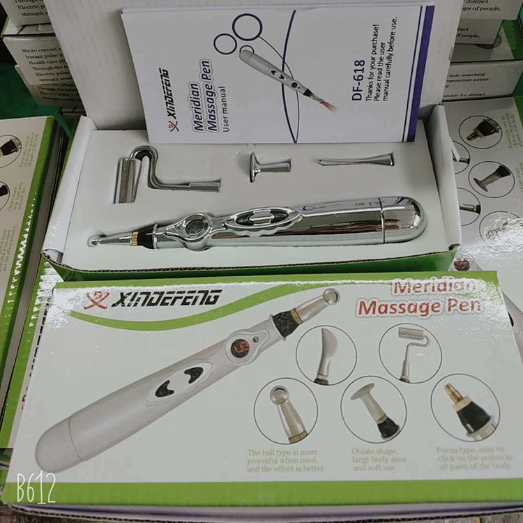 a group of boxes with a massage pen
