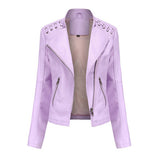 Women's Slim-Fit Faux Leather Motorcycle Jacket