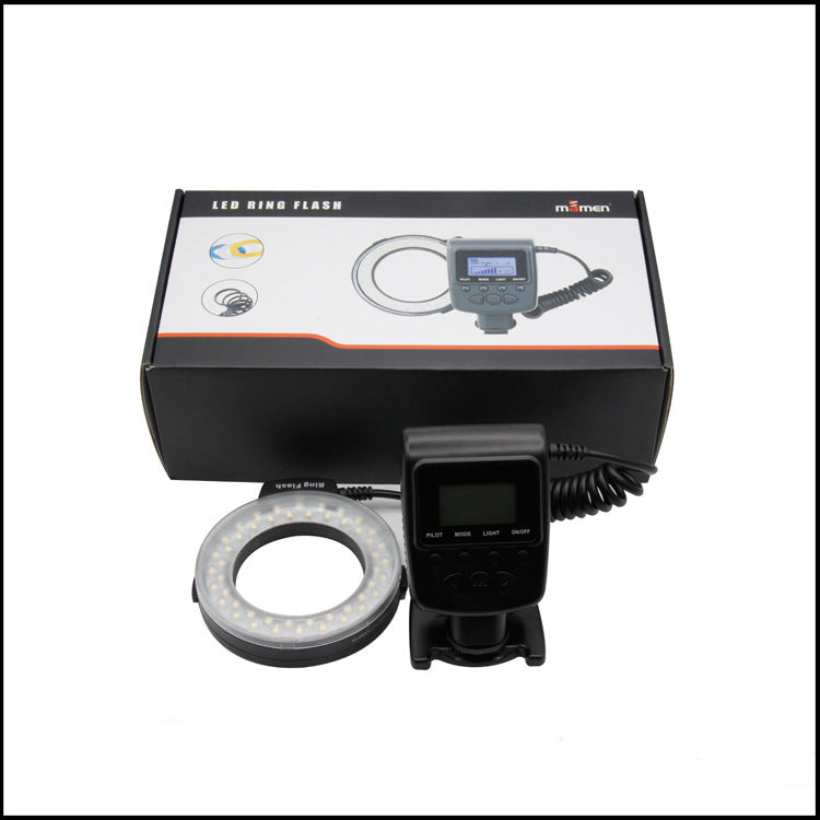 a camera flash with a box