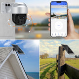 Solar-Powered Wireless Wi-Fi Security Camera