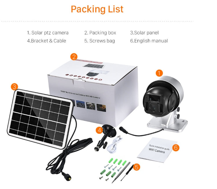 a solar panel and camera