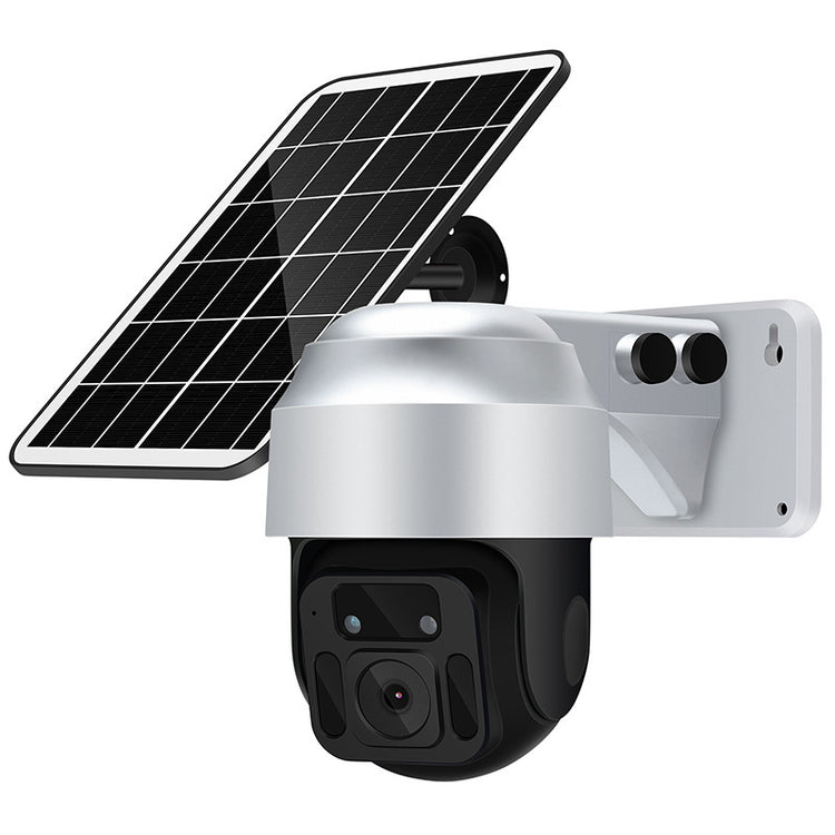a solar panel mounted on a camera
