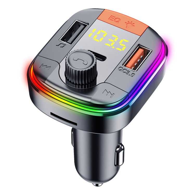 a car charger with a colorful display