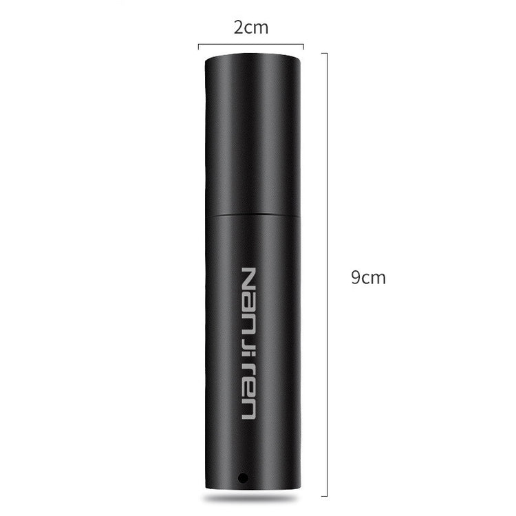 a black tube with white text