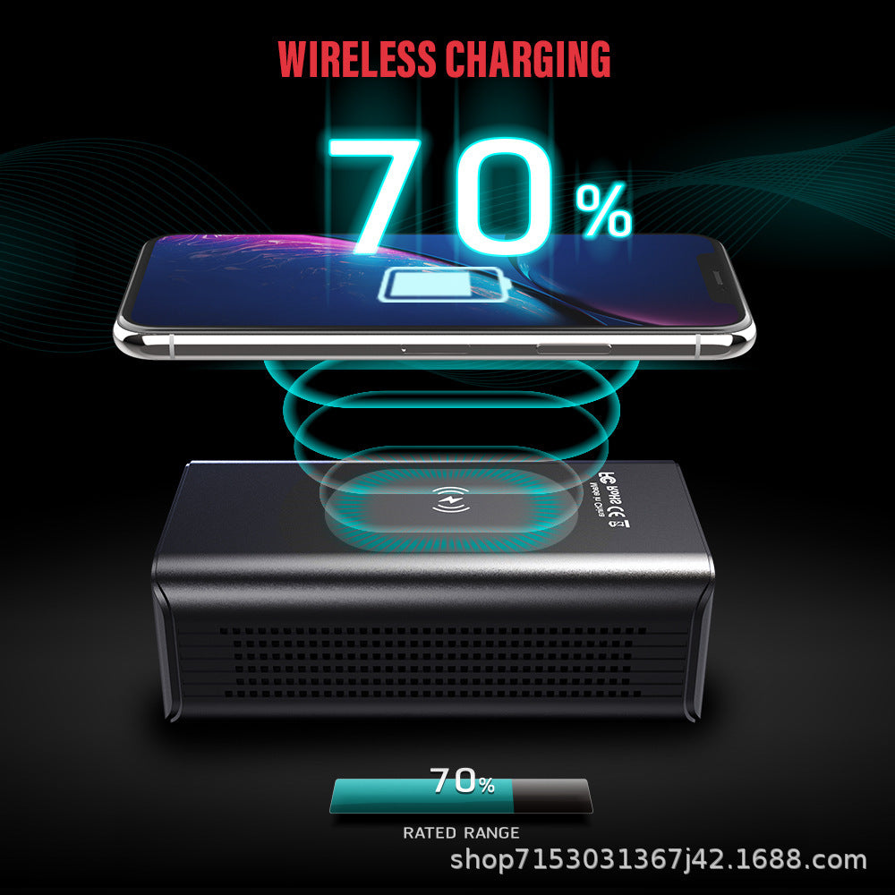 a cell phone charging on a wireless charger