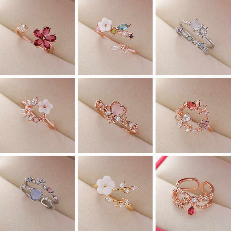 a collage of different rings