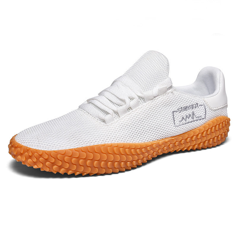 a white and orange shoe