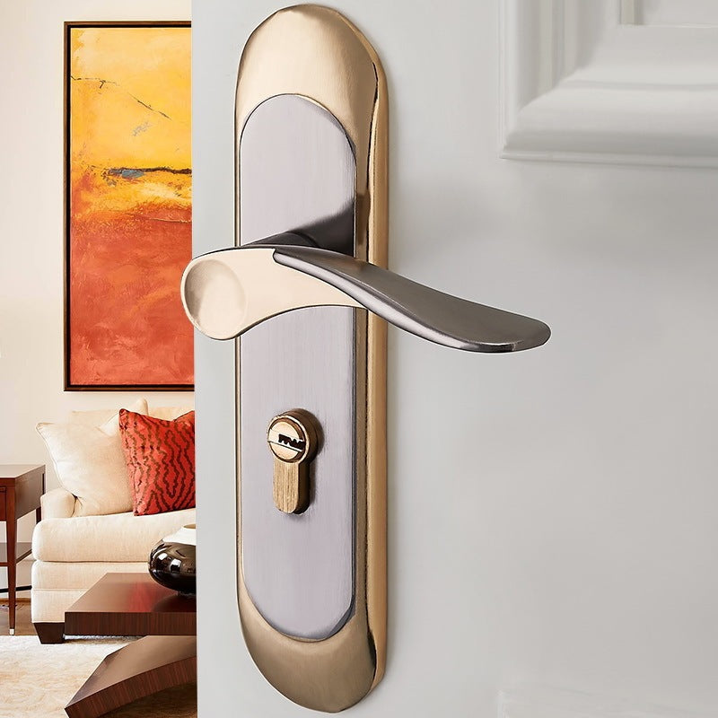 a door handle on a white door